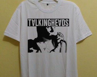 Desain vintage 90s New t shirt Elio Talking Heads unisex white