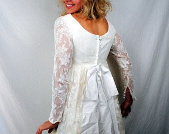 Vintage Alfred Angelo Designed by Edythe Vincent 1950s Wedding Dress Gown