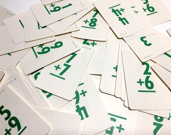 Vintage Math Flashcards - Set of 42