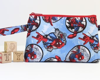 Spiderman Zipper Pouch, Pencil Pouch, Pencil Case, Travel Toy Bag, Accessory Bag, Wash Bag