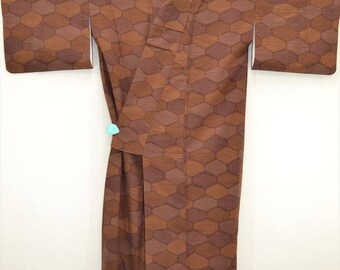 KIMONO E09a - Classic Brown Fortune Hexagon