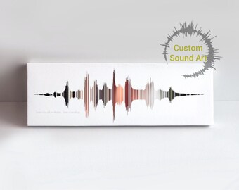 Stripe Sound Wave Art, Striped Wall Art, Soundwave Art Print, Custom Sound Wave, Voice Art, Voice Print, Voice Recording, Timbre Ebb