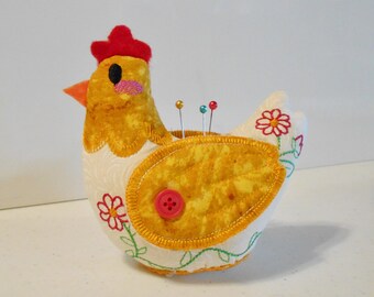 Chicken Pin Cushion 5" X 5"