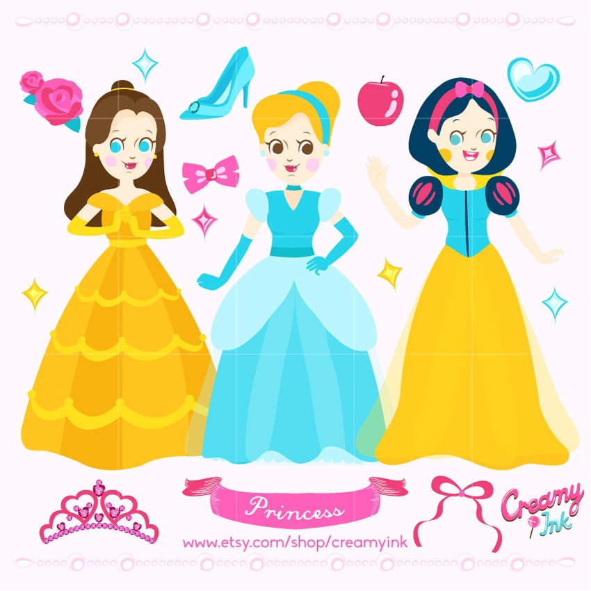 Download Disney Princess Digital Vector Clip art / Girls Fairytale