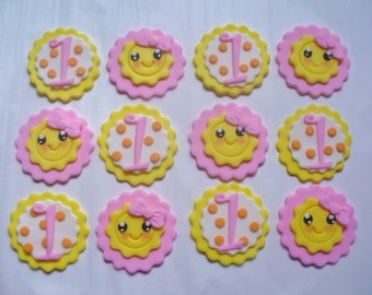 You are My SUNSHINE Edible Fondant Personalized Cupcake Toppers