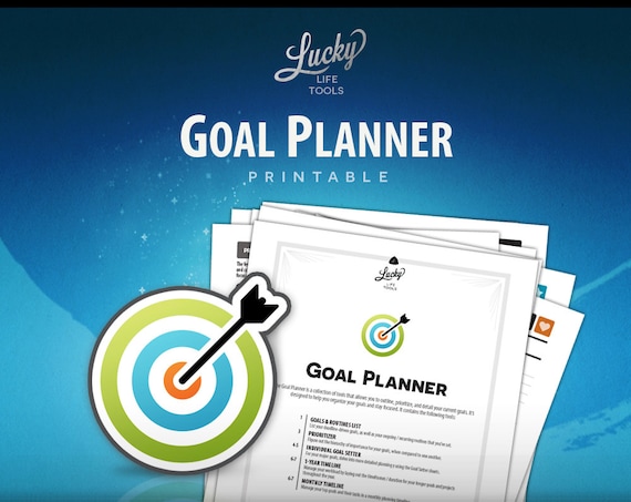 Goal Planner / Goal Setting tools; Instant download / Printable PDF; Letter size 8.5"x11", Binder format