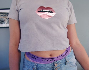 Frosty Lip Gloss Cropped T-Shirt