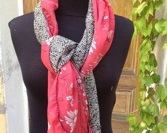 wool and silk chiffon scarf