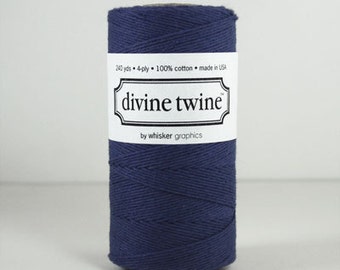 Solid Navy Twine Navy Bakers Twine Cotton String Gift Wrapping Cotton Twine