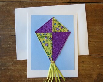 Quilted Fabric Card, Special Occation, Birthday Card