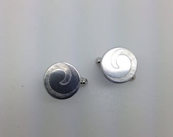 Sterling Silver Wave Cufflinks