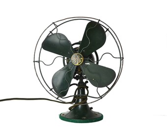 Antique Early 1900s GE Fan, Industrial Fan, Antique General Electric Table Fan As Is