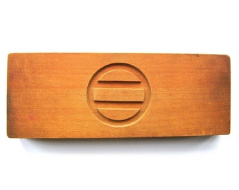 Vintage Kashigata - Japanese Cake Mold - Wood Mold - Wood Cake Mold - Vintage Mold - Kamon - Family Crest