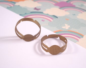 Ring Bases - Antique Bronze x 50 (Adjustable Size)