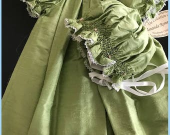 Smocked Infant Silk Daygown