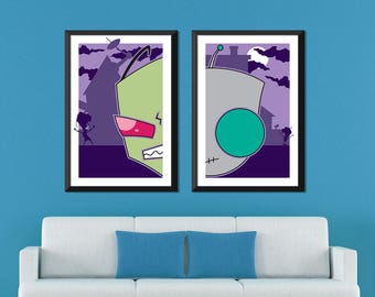 Invader Zim Minimalist: Zim & Gir Set