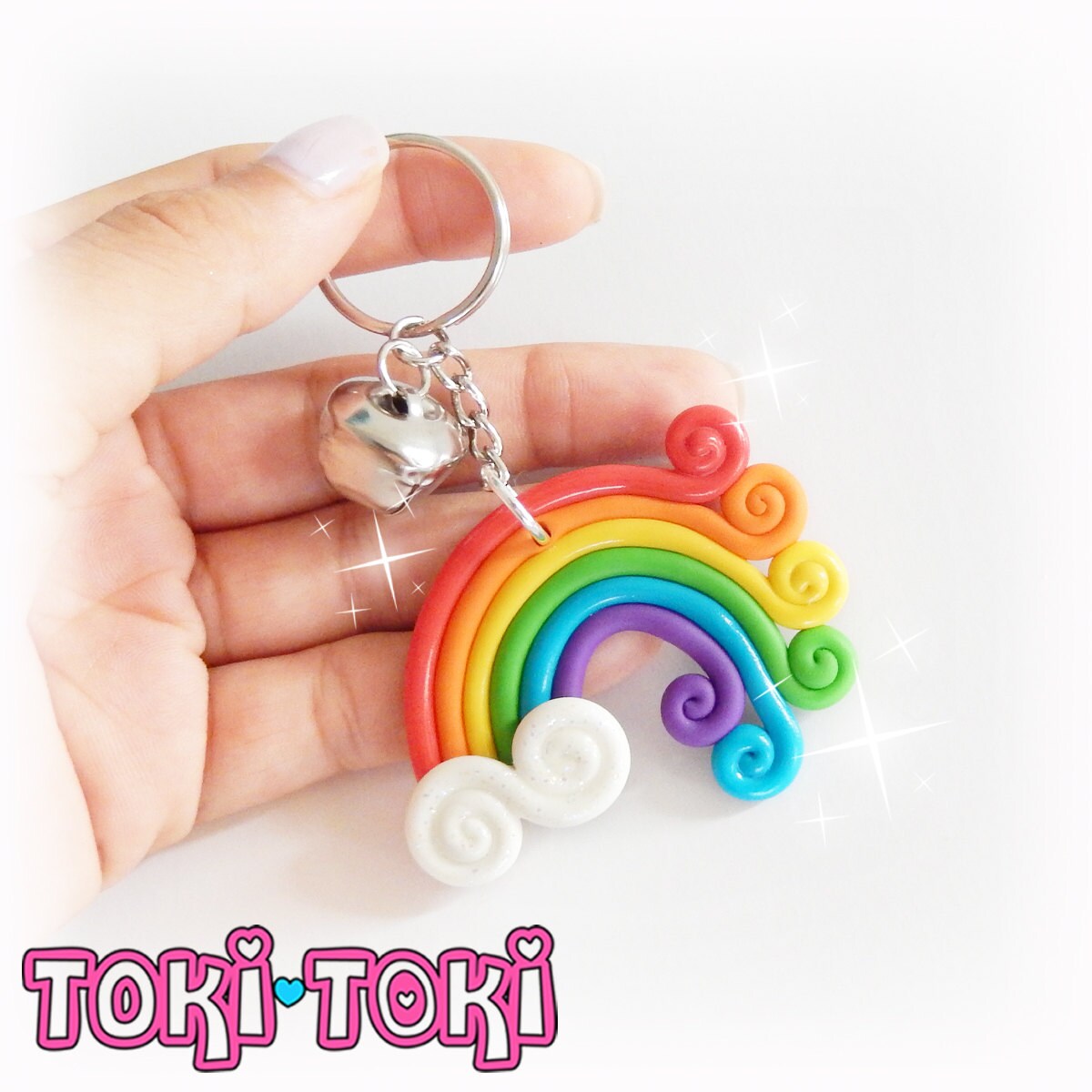 Rainbow KeyChain Kawaii Polymer Clay Keychain Cute Kawaii