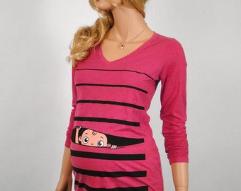 peekaboo maternity shirt