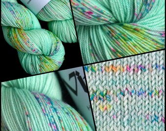 Dyed to Order, Hand Dyed Yarn, Hand Dyed Sock Yarn, Hand Dyed DK Yarn. "Menthe"