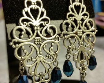 silver filigree earrings