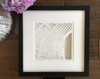 New Orleans Hand Cut Map ORIGINAL
