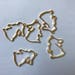 5 pcs Gold Plated Bunny Metal Open Back Bezel Pedant UV Resin
