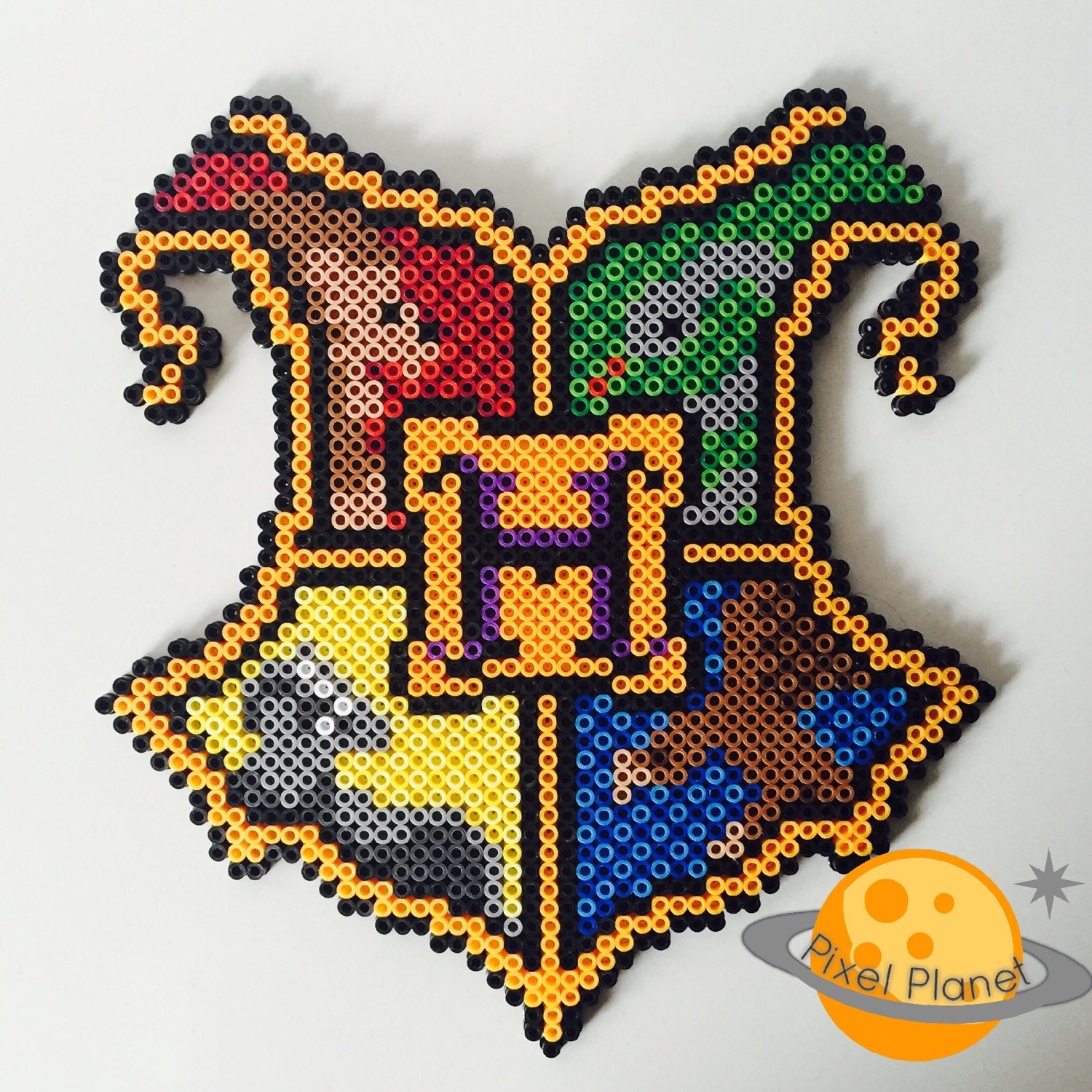 Harry Potter Hogwarts Crest Perler Beads Sprite