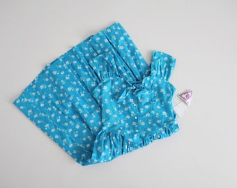 90s floral dress | bright blue dress | pin up floral dress