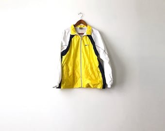 90s Nike Windbreaker - Large 12-14 / Nike Windbreaker / Yellow Windbreaker / Yellow Nike Windbreaker / Nike Jacket / Nike Windbreaker / 90s