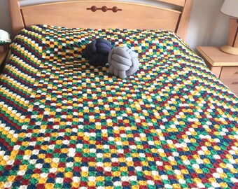 Bohemian crochet bedcover, bedspread,bedcover, throw blanket , bohem bedcover , handcrochet bedcover