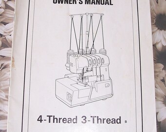 Sewing Manual for Sergemaster 4300 Serger Machine HARD COPY ONLY