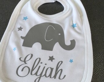 Personalized name cotton baby bib