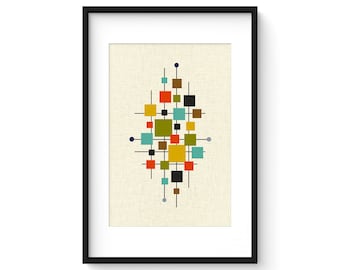 AREA - Mid Century Print, Giclée Print, Abstract Modern Art, Midcentury