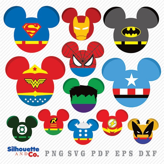 Download Mickey Superheroes svg Mickey Head Superhero clipart Mickey