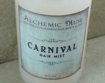 Carnival - Hair Mist - Detangler & Styling Primer - Pink Grapefruit, Cotton Candy, Caramel, Bourbon Vanilla