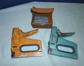 Staple guns. Bostitch staple guns. Bostitch tacker. Vintage tools. Staple gun.