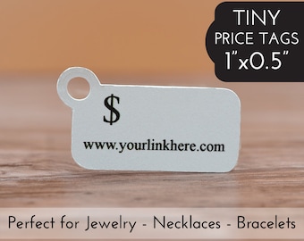 0.5"x1" Price Tags - Tiny Jewelry Tags - Packaging Tag Bracelets Necklaces