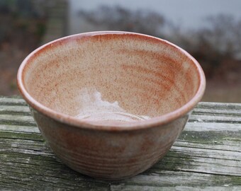 STONEWARE pottery bowl in nutmeg brown for serving-handmade ceramic B59