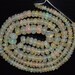 Ethiopian Opal Beads Natural Multi Fire 17 Inches Long Strand Necklace Smooth Rondelles, Size 2.50-6.30MM EB680