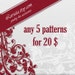 SPECIAL OFFER pick any 5 beading peyote patterns for 20 Dollars