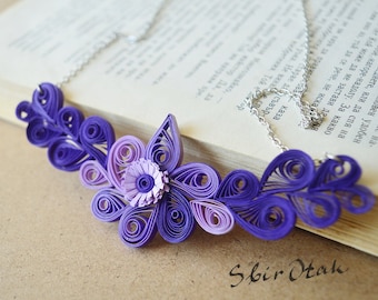 Royal Blue and Purple Necklace, Mother Day Gift, Fashion Necklace, Blue Necklace, Blue Bridesmaid Necklace, Purple Wedding