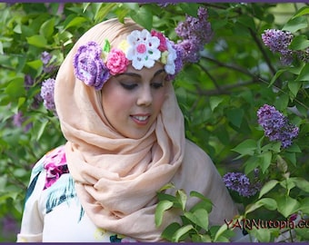 DIGITAL DOWNLOAD: PDF Crochet Pattern for the Floral Dream Crown