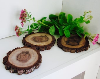 Walnut Wood Slices, Wood Centerpieces, Wood Discs, Wood Coasters