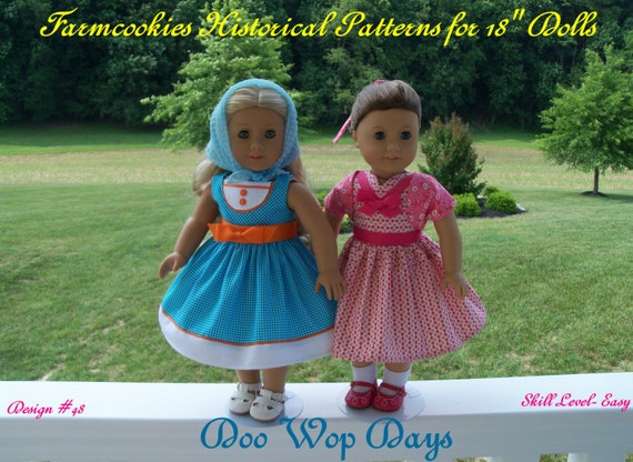 PRINTED Sewing PATTERN/ Doo Wop Days/ 1950's Pattern Fits American Girl® Maryellen
