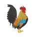 Majestic Rooster Filled Machine Embroidery Digitized Design Pattern - 4x4 , 5x7, 6x10 -hoops