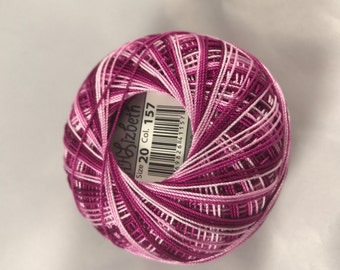 Lizbeth Tatting Thread - Size 20 - Raspberry Frappe - Color #157 - Made by Handy Hands - Your Choice of Amount
