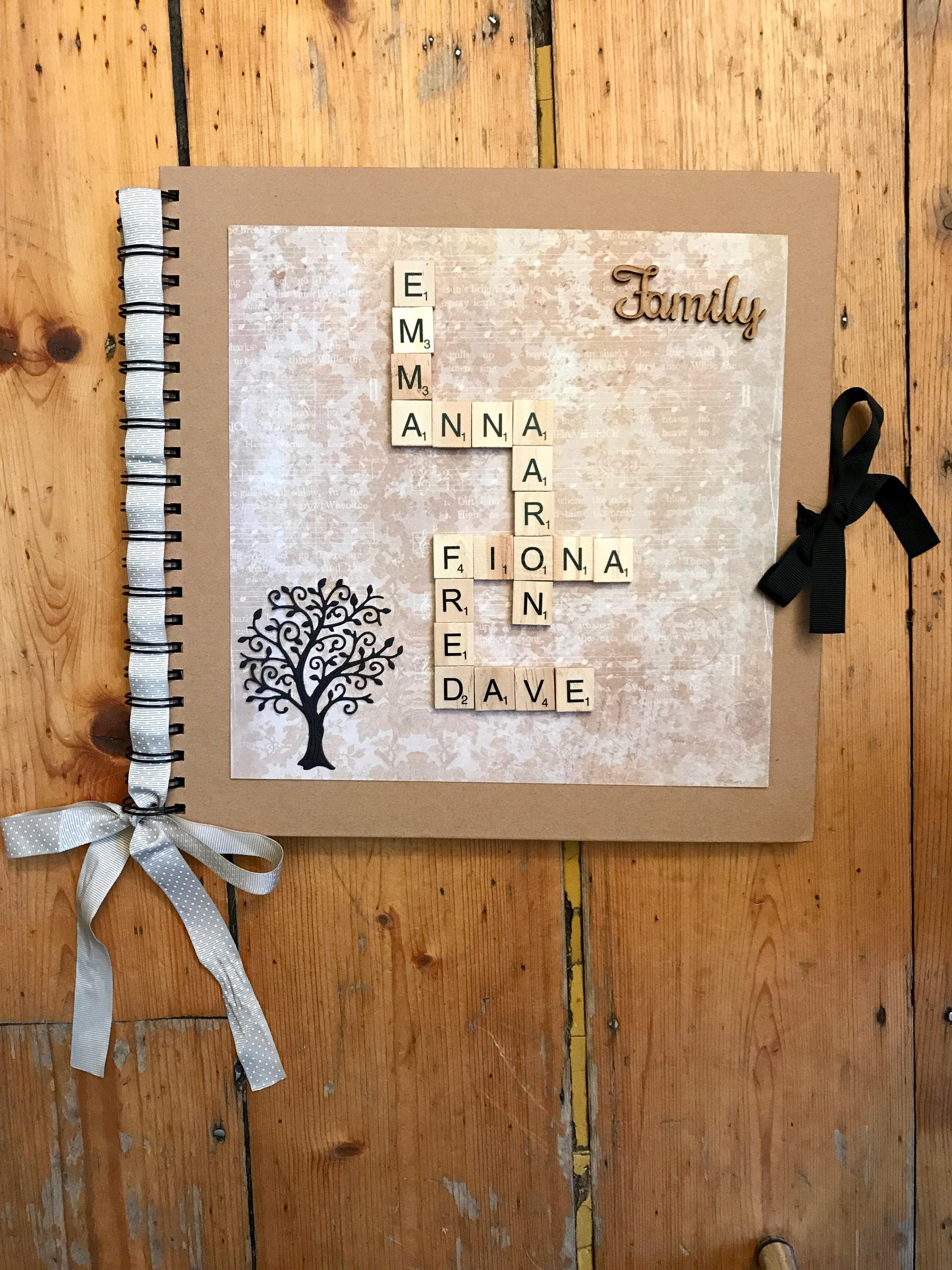 Personalised family tree scrapbook family album family book