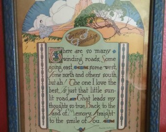 Sweet Vintage Friendship Print.