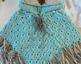 hooded Owl poncho