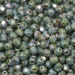 4MM FIRE POLISHED BEADS -Chalk White Blue Luster - Czech Faceted Round Beads - 50 Beads